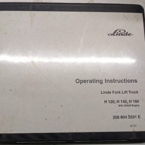 Linde Fork Lift Truck Operation Manual Matnienance H 120 140 160 Diesel B195