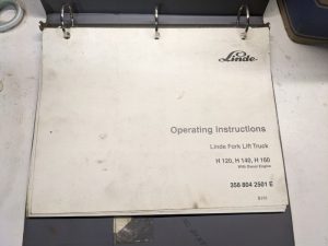 Linde B195 Fork Lift Truck Operation Manual Matnienance H 120 140 160 Diesel