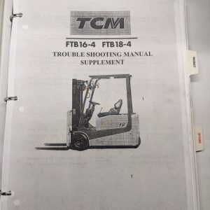 Tcm Trouble Shooting Manual Supplement Ftb16-4 Ftb18-4 Service Repair Book