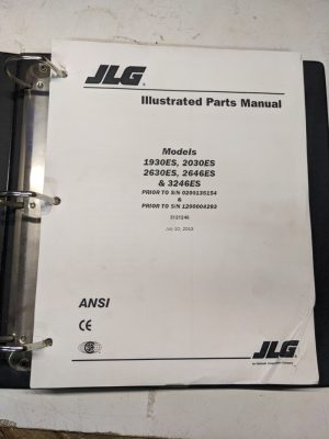 Jlg Illustrated Parts Manual List Book Catalog 1930 2030 2630 2646 3246 Es 2013