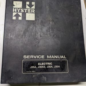 Hyster Service Repair Manual Electric J25 30 35 A As Maintenance 599819 Forklift