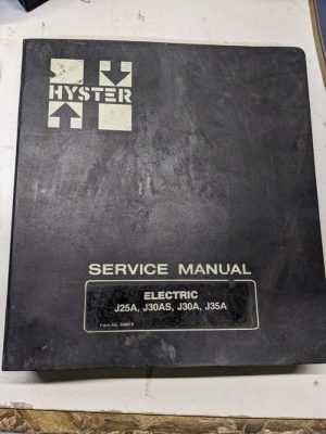 Hyster Service Repair Manual Electric J25 30 35 A As Maintenance 599819 Forklift