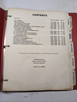 Hyster Service Repair Manual Ordermaster R30 C Ca Cr 599853 1979 Fork Lift