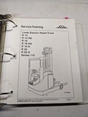 Linde Forklift Repair Service Training Manual Shop R 14 16 20 Hd N Series 115