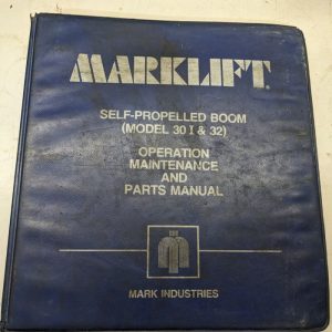 Marklift Self Propelled 30 I 32 Operation Maintenance Parts List Book Manual