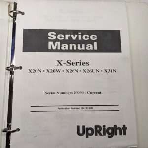 Upright Service Manual X Series 20 26 31 W N Un Repair Diagrams Shop Book