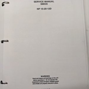Clark Fork Lift Maintenance & Service Repair Manual Sm535 Np15-20-12D Shop Book