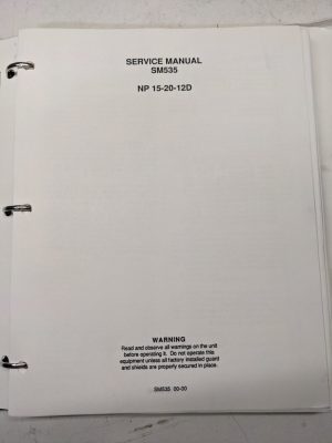 Clark Fork Lift Maintenance & Service Repair Manual Sm535 Np15-20-12D Shop Book