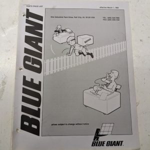 Blue Giant Equipment Parts Price List 1993