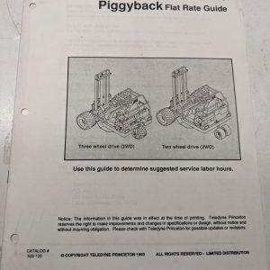Teledyne Princeton Piggyback Flat Rate Guide Manual Service Labor Hours 1993