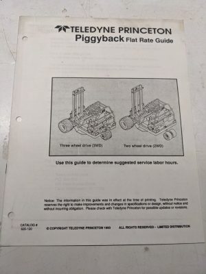 Teledyne Princeton Piggyback Flat Rate Guide Manual Service Labor Hours 1993