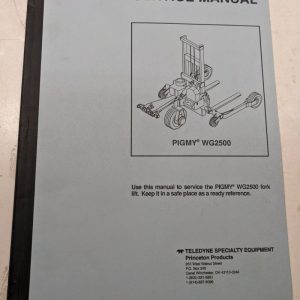 Teledyne Princeton Piggyback Service Repair Maintenance Manual Wg2500 Pigmy