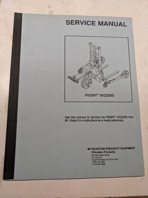 Teledyne Princeton Piggyback Service Repair Maintenance Manual Wg2500 Pigmy