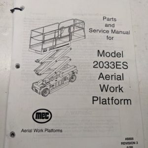 Mec Aerial Work Platform 2033Es Parts List Book Service Repair Manual Catalog