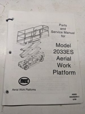 Mec Aerial Work Platform 2033Es Parts List Book Service Repair Manual Catalog