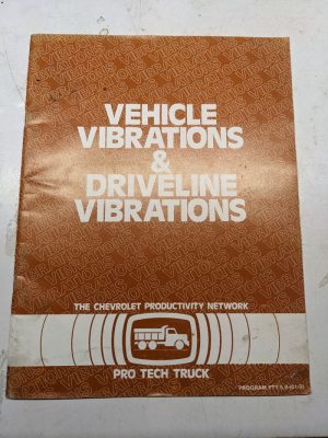 Gm Chevrolet Pro Tech Truck Manual Shop Book 1981 Vibration Vehicle Driveline