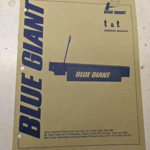 Blue Giant Owners Manual Installation Parts List Book Catalog T &T Dock Leveler