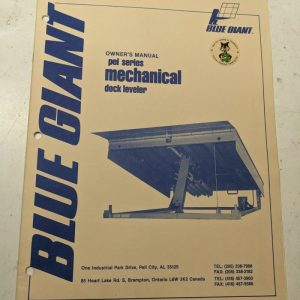 Blue Giant Owners Manual Installation Parts List Book Catalog Pel Dock Leveler