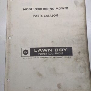 Lawn-Boy Part List Catalog 1968 Model 9301 Riding Mower Boom