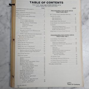 Ford Repair Service Manual Lawn Garden Tractors 12 17 Hp Lgt 09Gn 2201-2204 1984