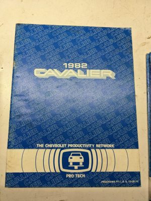Chevrolet Gm Pro Tech Manual Shop Book 1982 Cavalier Training Guide Supplement