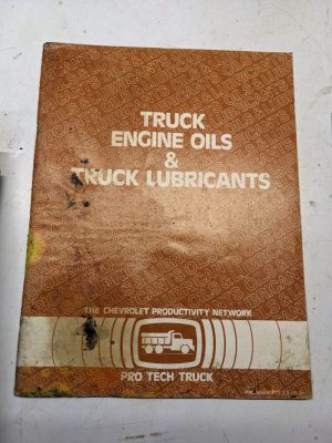 Chevrolet Gm Pro Tech Truck Manual Shop Book 1981 Engine Oils Lubricants
