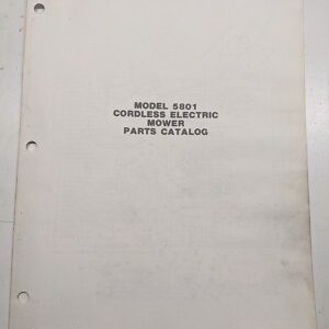 Lawn-Boy Model 5801 Cordless Electric Mower Parts List Catalog Manual 1974