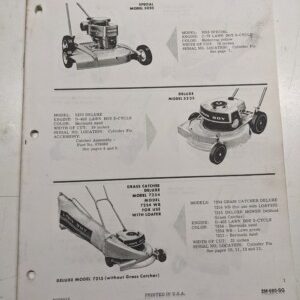 Lawn-Boy Part List 1965 3052 5233 7254 8223 6251 4302 9213 1820 1921 1012 2021