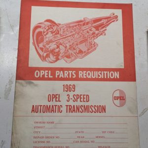 Opel Illustrated Parts List Form Transmission 1969 3-Speed Automatic