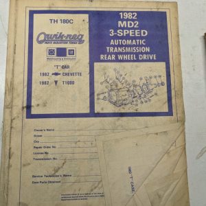 Quik-Req Illustrated Parts List Form Transmission 1982 Md2 3 Speed Automatic