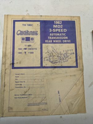 Quik-Req Illustrated Parts List Form Transmission 1982 Md2 3 Speed Automatic