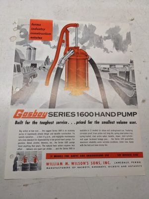 Gasboy Pump Dealer Sales Brochure Advertisment Hand 1600 Series Fuel