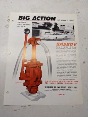 Gasboy Pump Dealer Sales Brochure Advertisment 300 Series Dual Vacuum Hand