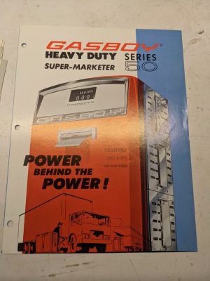Gasboy Pump Dealer Sales Brochure Advertisment Model 53Pk30 52P 54K10 54S