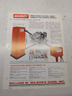 Gasboy Pump Dealer Sales Brochure Advertisment Direct Drive Electric 90 200