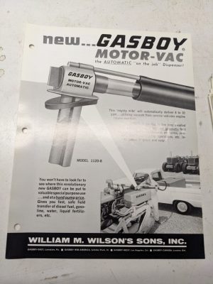 Gasboy Pump Sales Brochure Advertisment Motor-Vac Automatic Dispenser
