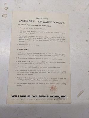 Gasboy Instruction Installation Mounting Manual Series 1800 Slimline Compacts