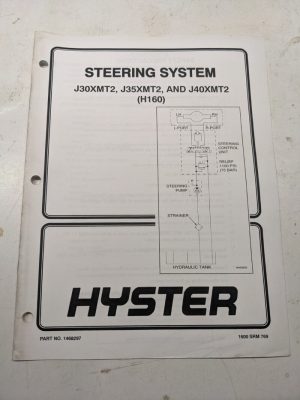 Hyster Steering System Service Manual J30 J40 J35 Xmt2 H160 1468297 1999
