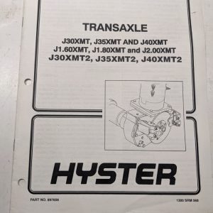 Hyster Transaxle J30 J35 J40 Xmt Xmt2 Service Manual Shop Book Fork Lift 1999