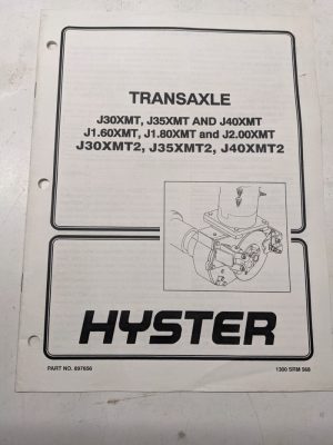 Hyster Transaxle J30 J35 J40 Xmt Xmt2 Service Manual Shop Book Fork Lift 1999