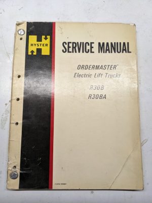 Hyster Fork Lift Service Repair Manual Ordermaster Electric R 30 Ba B 1973