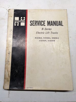 Hyster Fork Lift Service Repair Manual N Series Electric N 30 40 50 Br Ba 1976