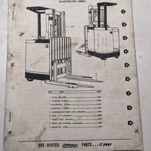 Hyster Fork Lift Parts List Book Manual N Series Electric N 30 40 50 Br Ba 1976