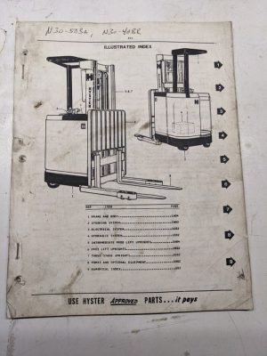 Hyster Fork Lift Parts List Book Manual N Series Electric N 30 40 50 Br Ba 1976