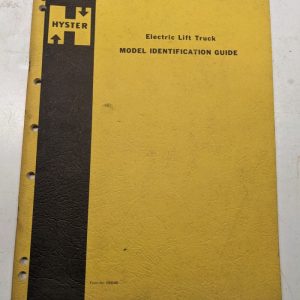 Hyster Model Identification Guide Electric 599548 1973 Fork Lift Truck