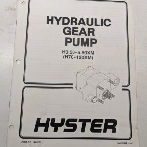 Hyster Hydraulic Gear Pump H70-120Xm 1466223 1900 Srm 753 Service Manual 1999