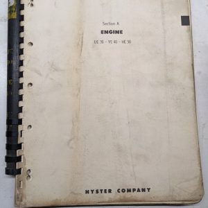 Hyster Fork Lift Truck Service Repair Manual Ue30 Ye40 He50 Shop Book