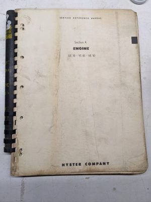 Hyster Fork Lift Truck Service Repair Manual Ue30 Ye40 He50 Shop Book