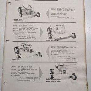 Lawn-Boy Parts Manual List 1959 1210 2210 4210 3050 7050 7210 1051 Tms-1-Lb
