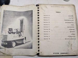 Hyster Service Repair Manual S60A S70A S80A Shop Book Overhaul Maintenance